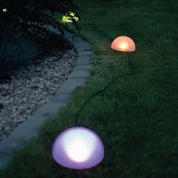 Lampa solarna wbijana ozdobne półkule LED 0.24W RGB IP44 Eko-Light