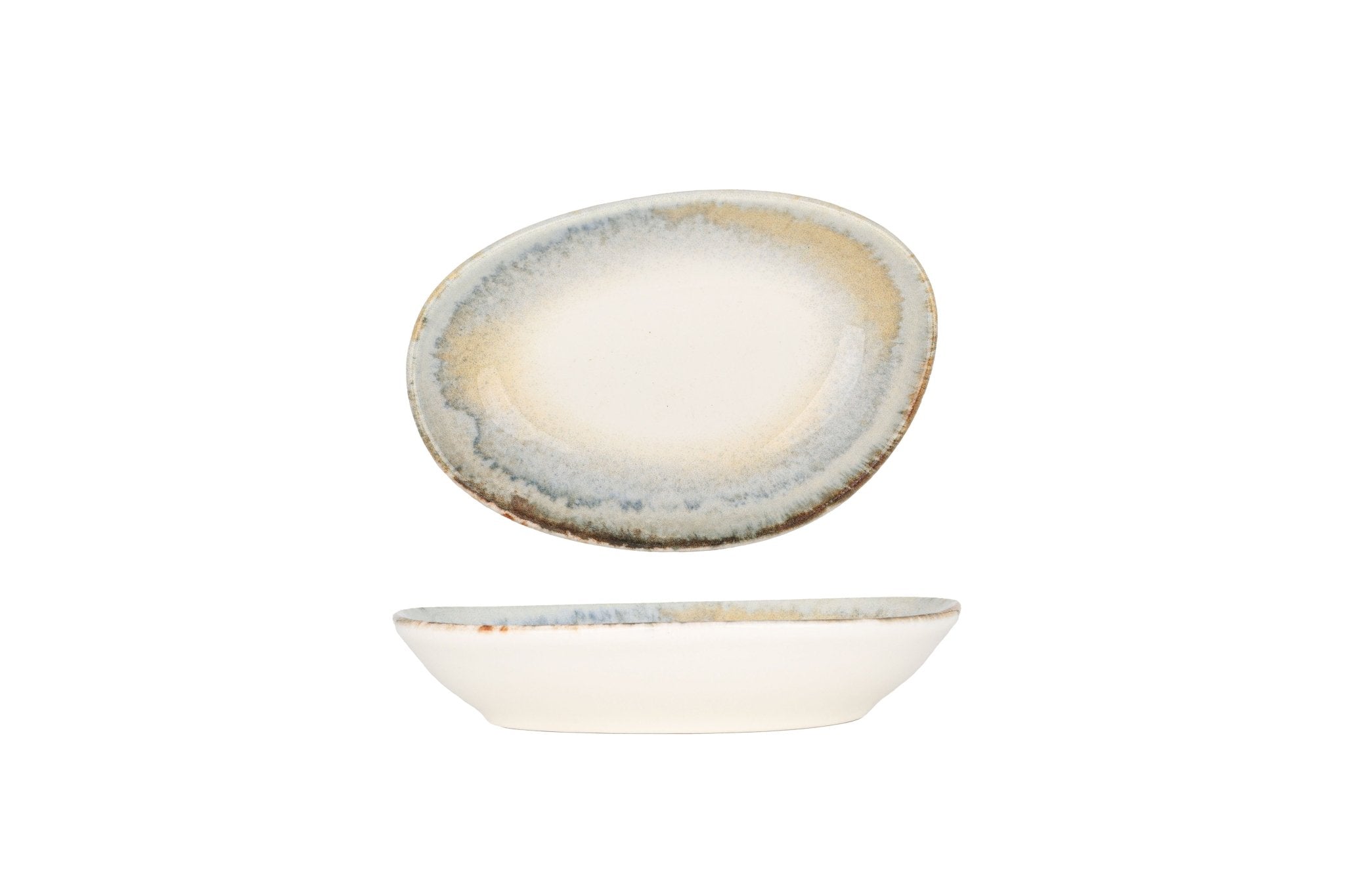 Bonna Serveerschaal - Knidos - Porselein - 15x8.5 cm - set van 4