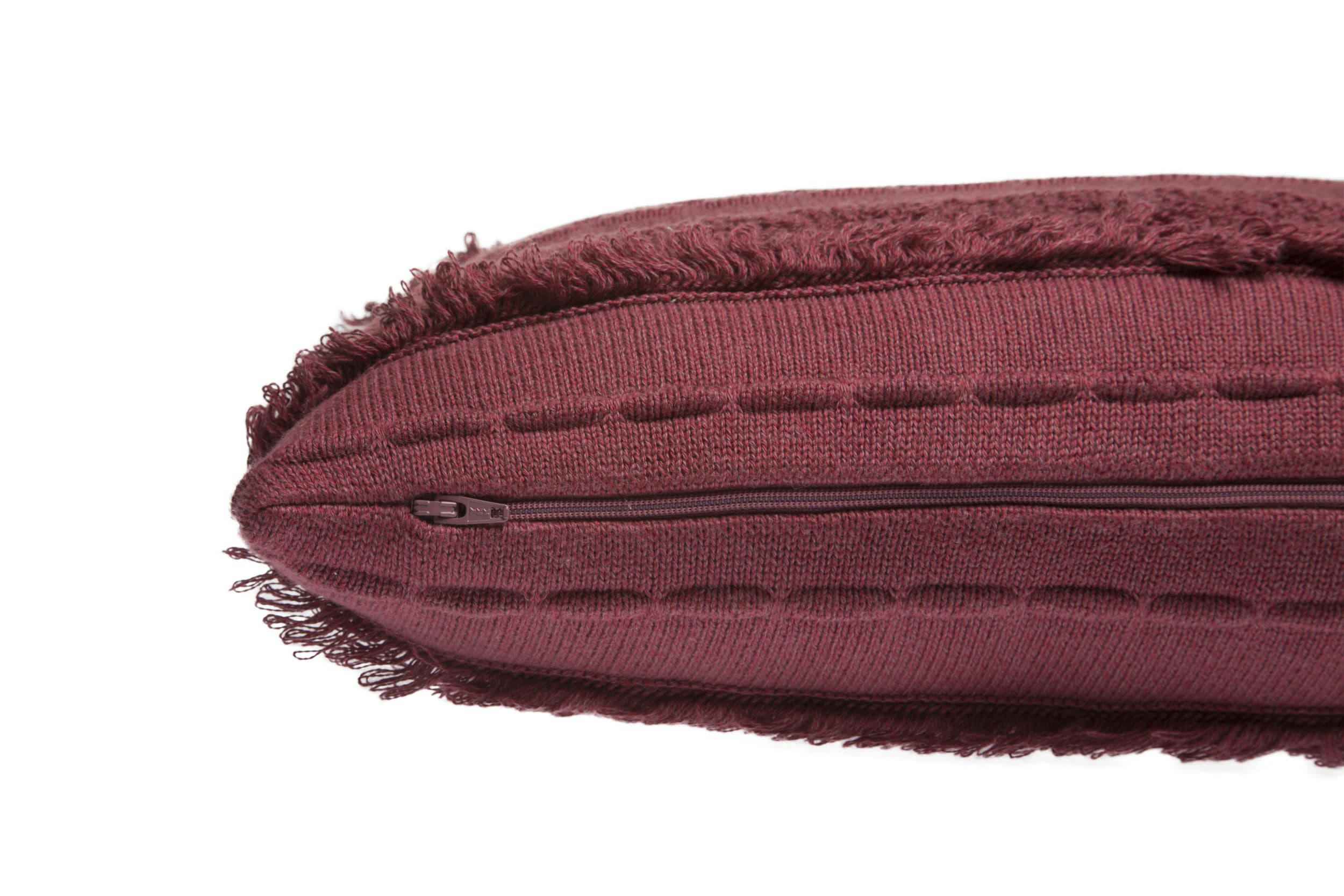 EARLY HOURS - Coussin en coton rouge 30x50