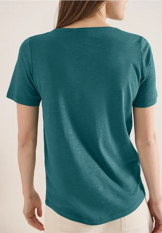 Basic T-Shirt mit Rundhals in Unifarbe