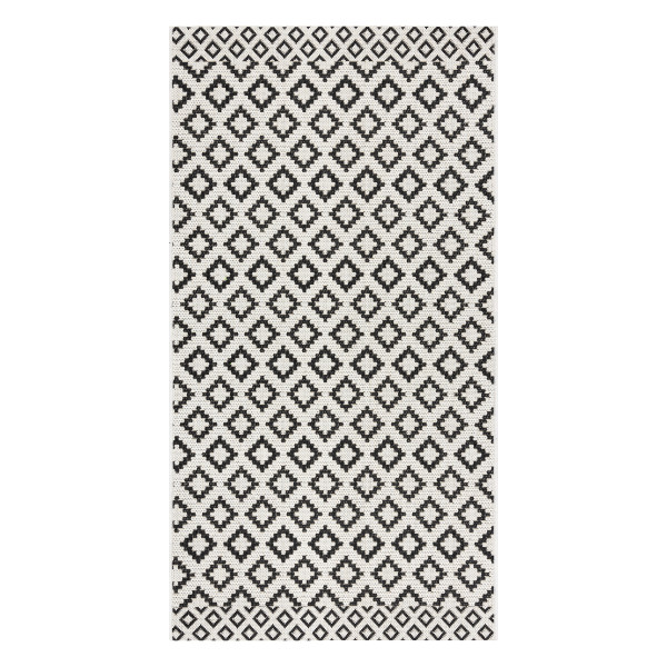 Dywan SZNURKOWY SIZAL FLAT 49361960 Romby krem / czarny 80x150 cm