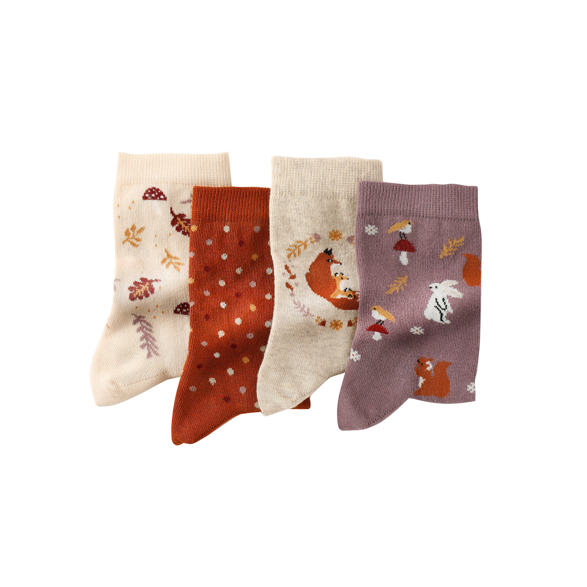 Chaussettes motif "for&ecirc;t" - lot de 4 paires