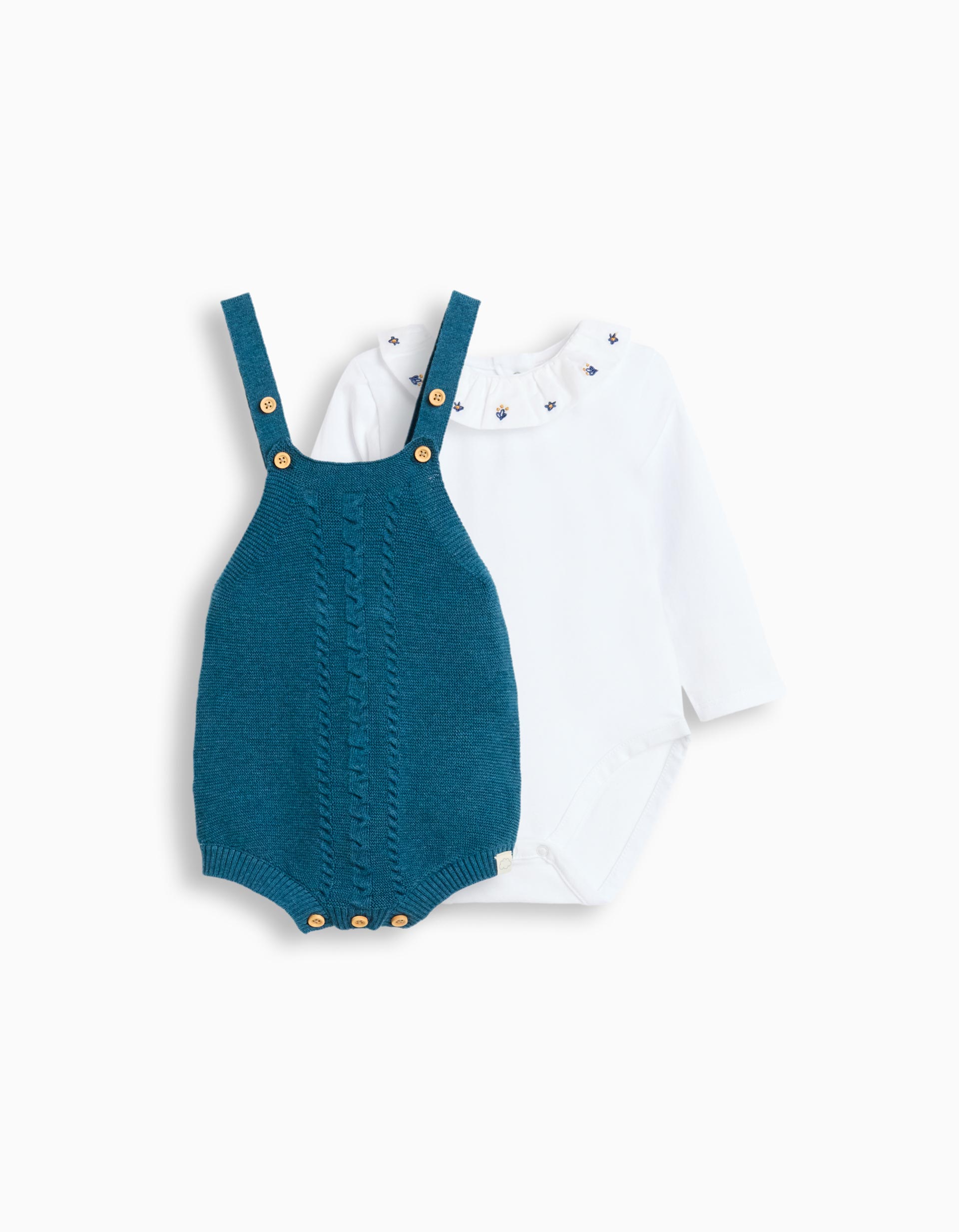 Conjunto Body e Macacão, Recém-Nascido, Azul Escuro
