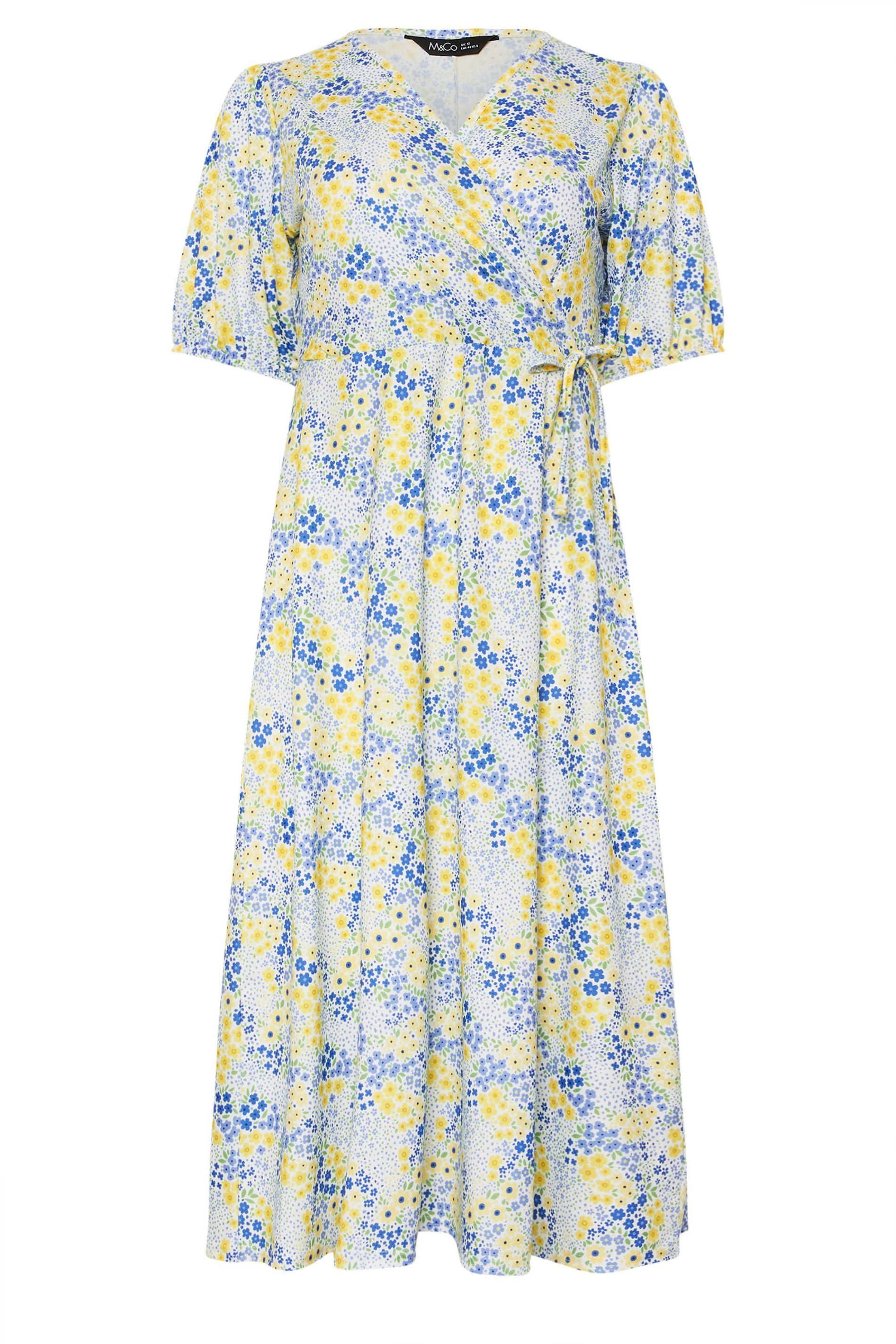 M&Co Petite Ditsy Floral Wrap Dress