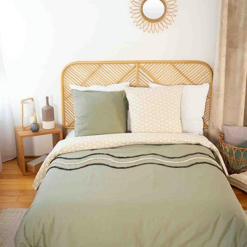 - Parure de lit 2 places coton à motifs 220x240 cm