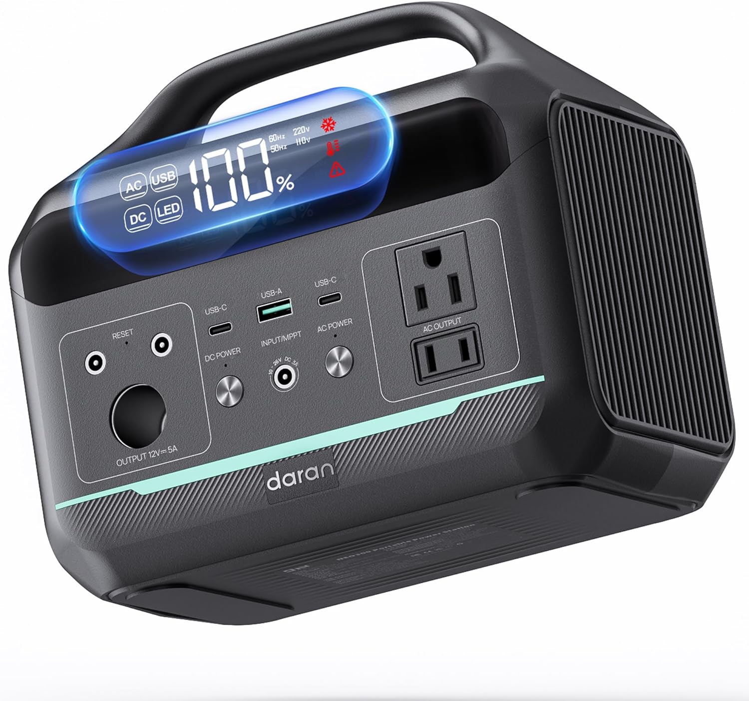 Portable Power Station 300W, 192Wh Large Power Bank with 110V AC Outlet, LiFePO4 Battery Backup,8-Ports Solar Generator Fast Charging for Camping, Hurricane Emergency, Outdoor,Home