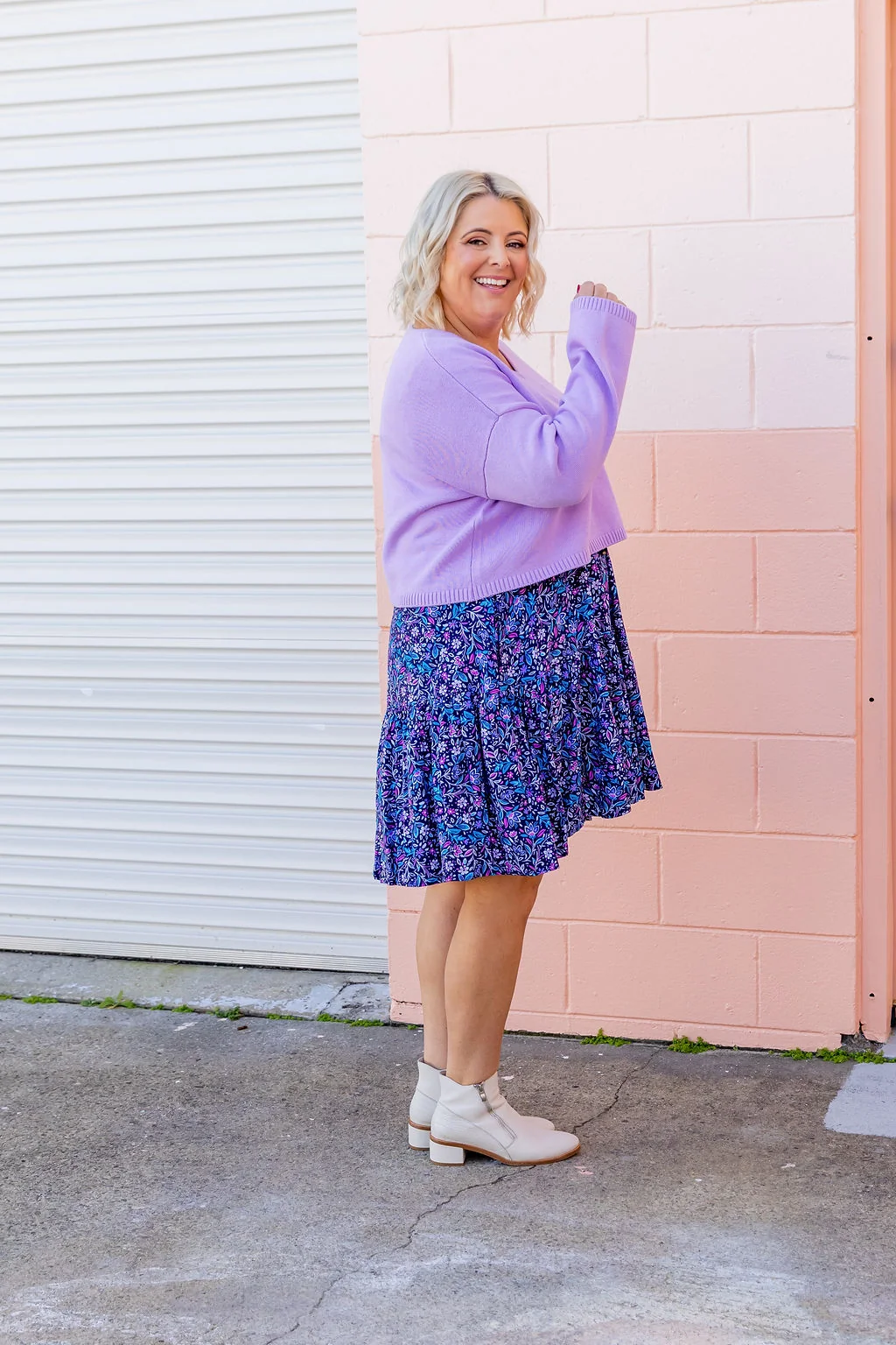 Blakely Crop Knit in Lilac