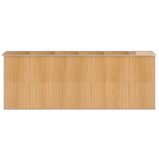 NNEVL Garden Shed Light Brown 192x523x223 cm Galvanised Steel