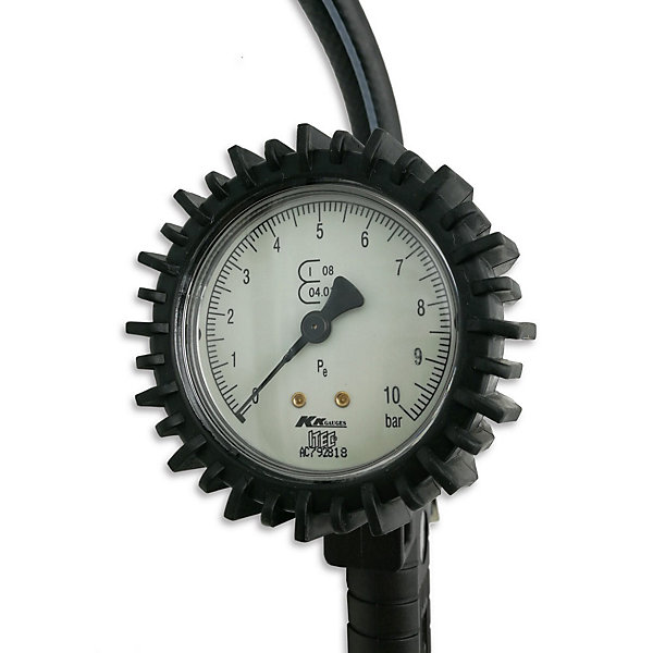 Manomètre de Gonflage Pneu - Pression de 0 à 10 Bars - Pistolet avec Gâchette Réglable