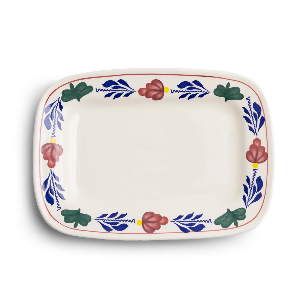 Royal Boch schaal rechthoek Boerenbont - 25x18cm - keramiek