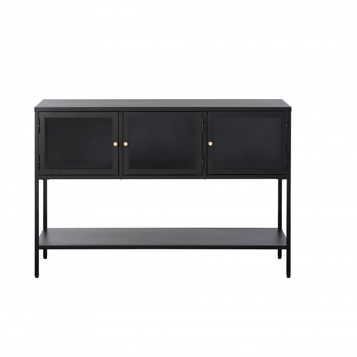 Nordic Home - Ragnar hoog staand dressoir - 130 cm - zwart
