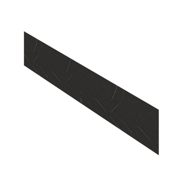 Crédence de cuisine réversible 1 face aspect marbre noir / 1 face noir mat GoodHome Nepeta L.200 x l.60 x ép.3 mm