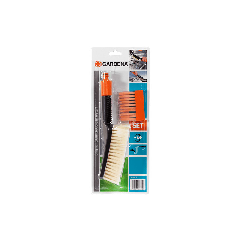 Brosse de lavage CleanSystem avec shampoing cirant GARDENA