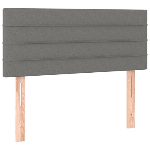 NNEVL LED Headboard Dark Grey 100x5x78/88 cm Fabric