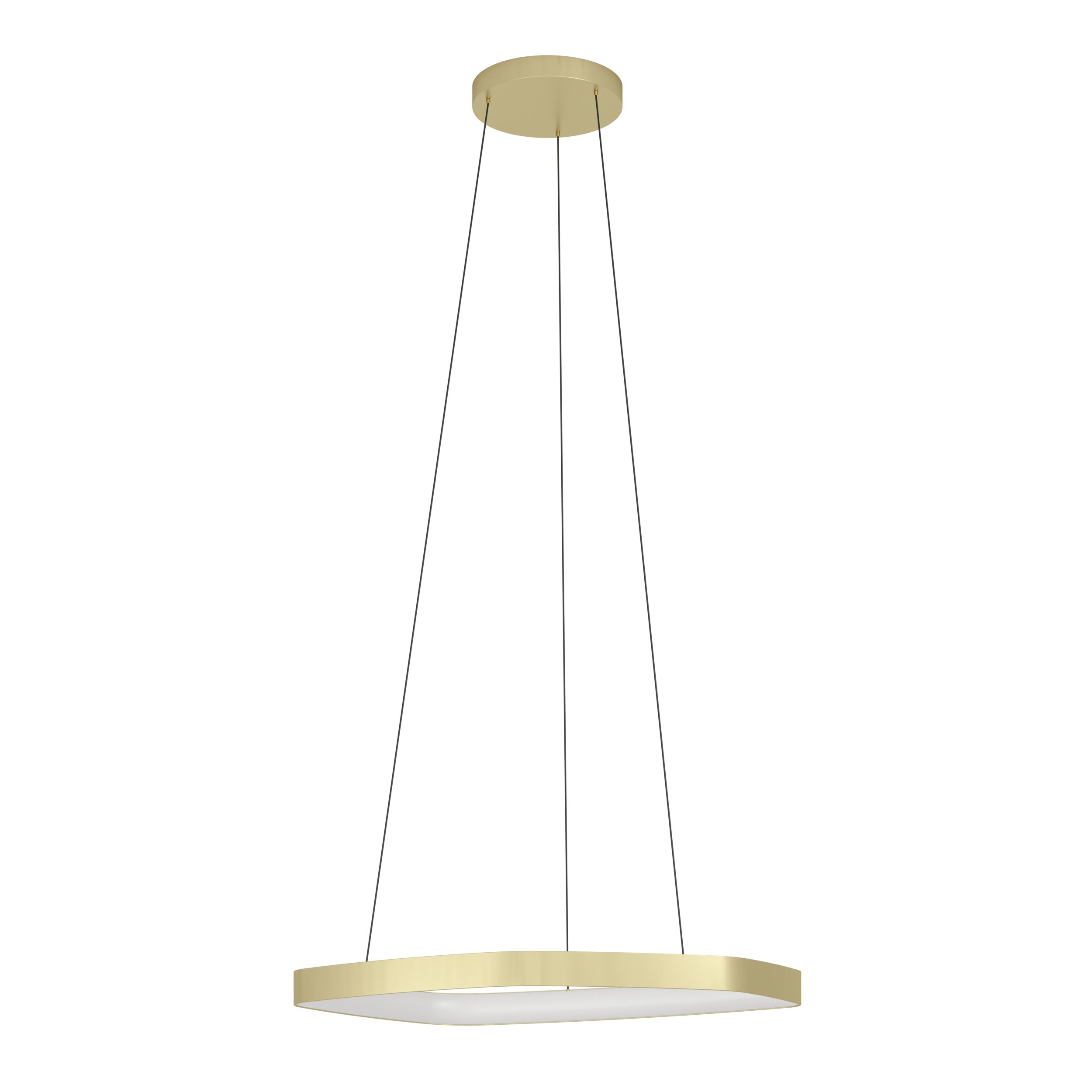 EGLO hanglamp Vallerosa - led - ø 58 cm - goud/wit - dimbaar - staal