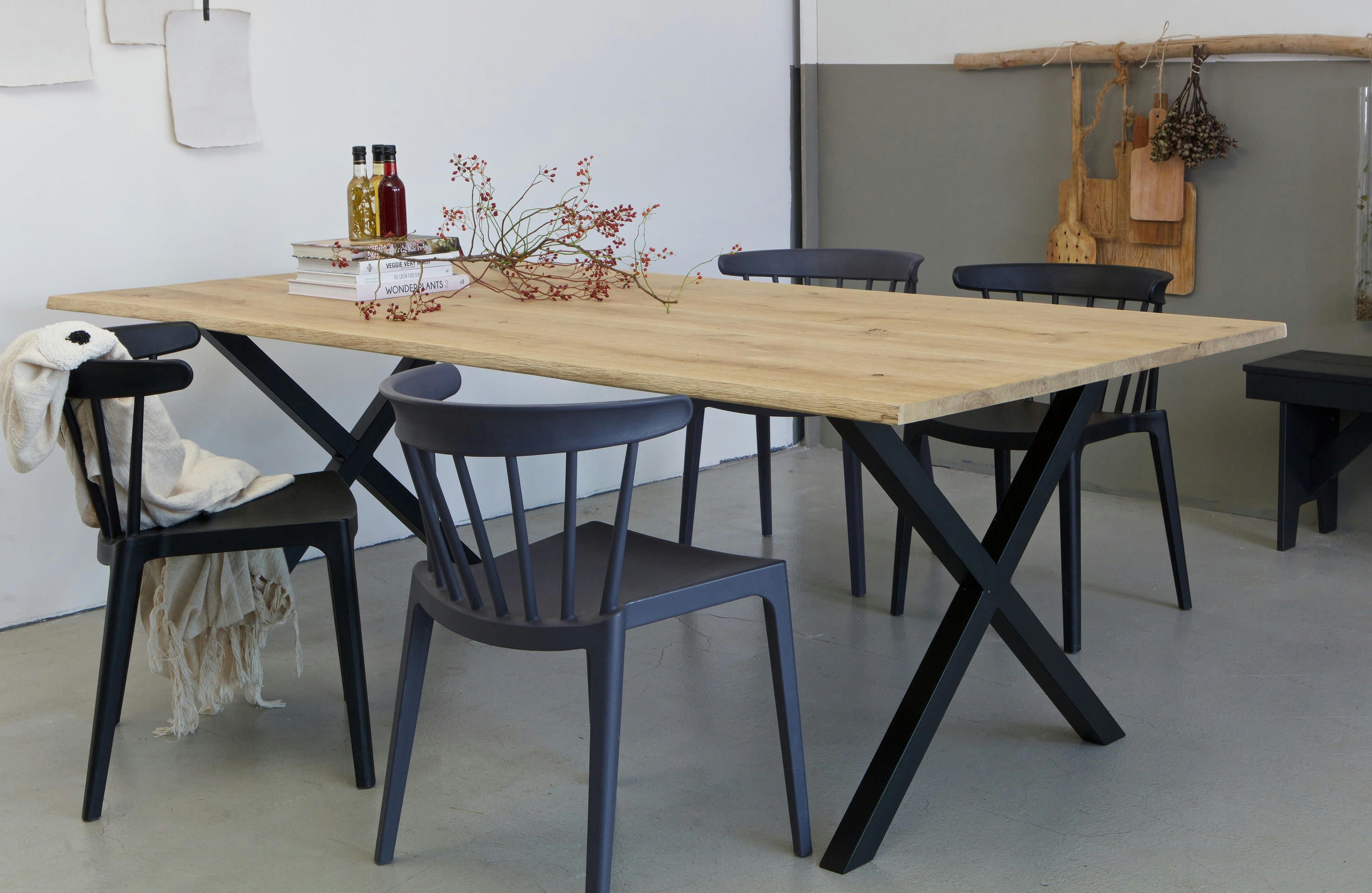 TABLO - Pietement 72x79x10 en métal noir