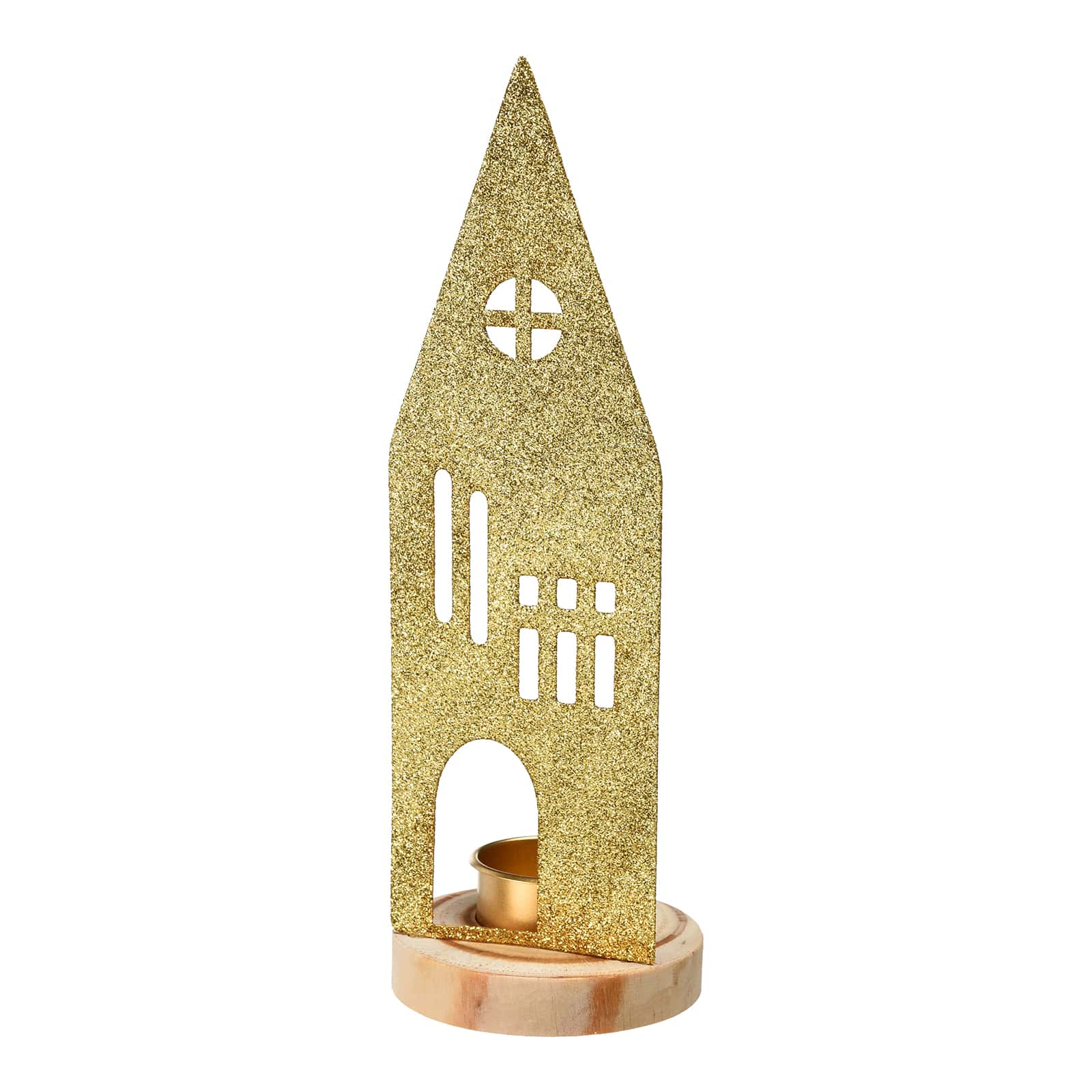 Teelichthalter Haus Glam Gold, ⌀ 8 cm, H 230 mm