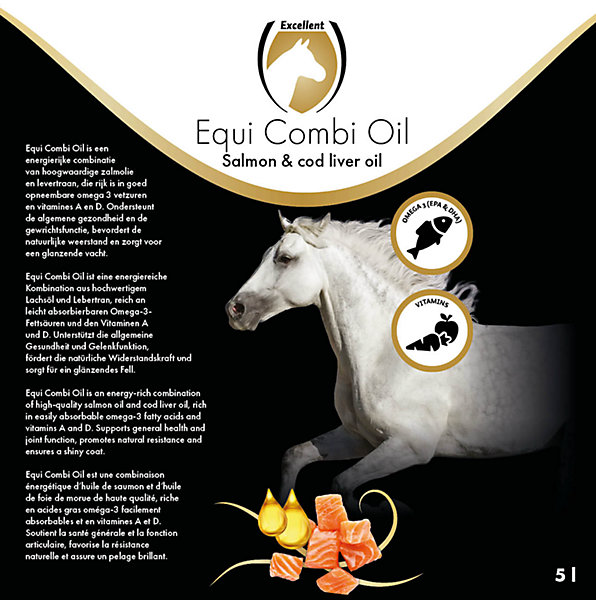 Equi huile de saumon riche Oméga-3 pour chevaux 5 l