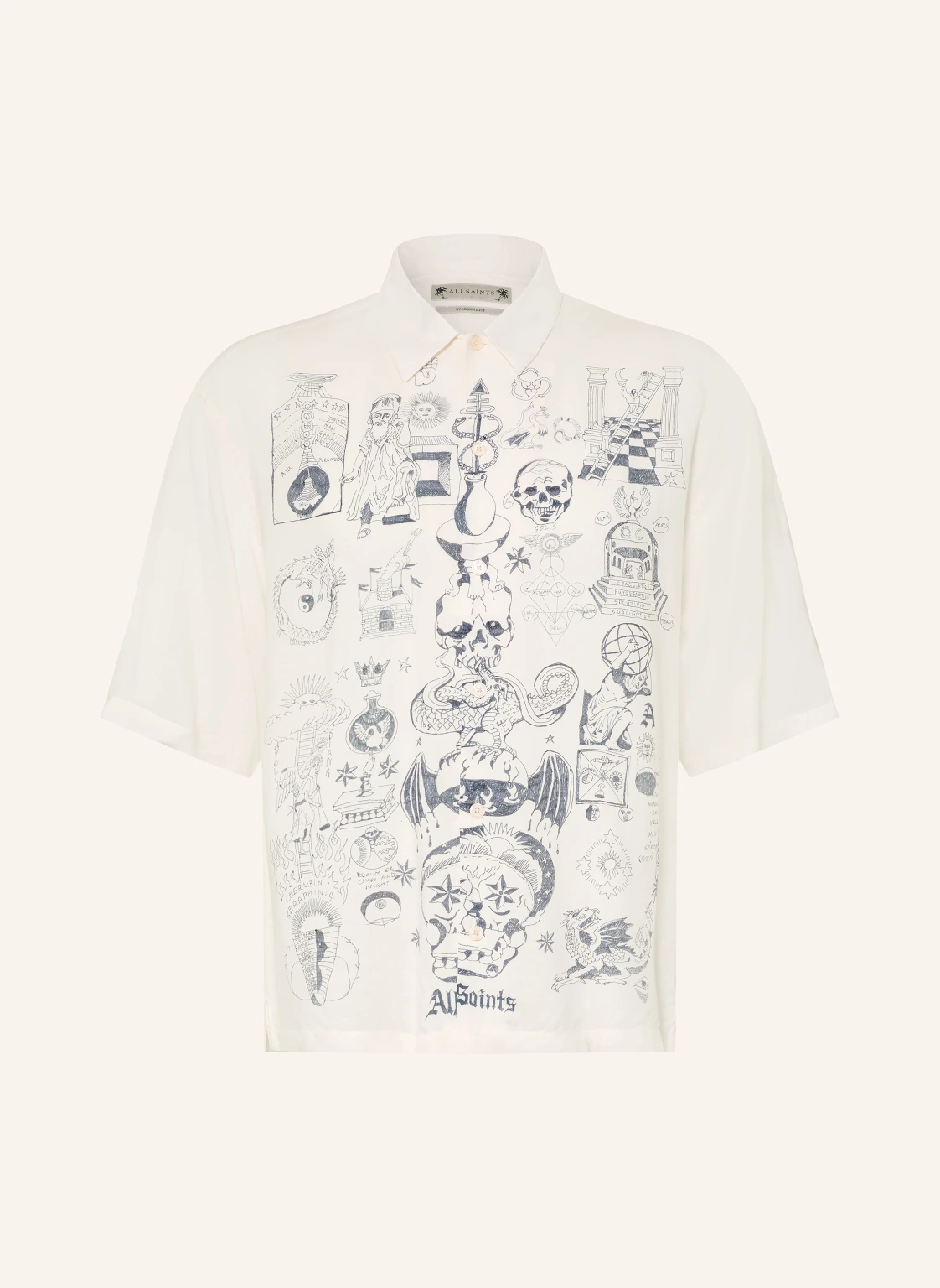 ALLSAINTS Kurzarm-Hemd IGNIS Oversized Fit