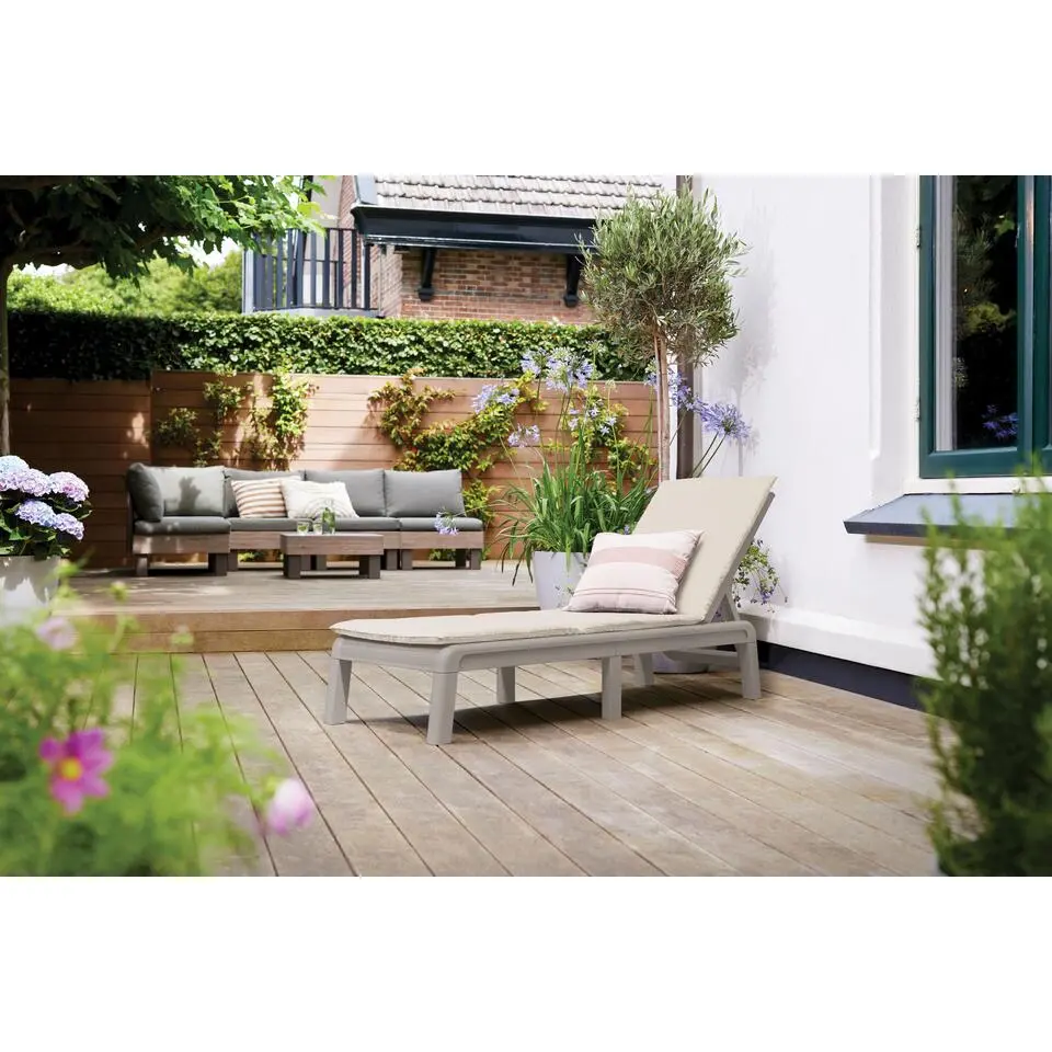 Keter Mallorca Ligbed - inclusief kussen - 187.5x58x29cm - Zand