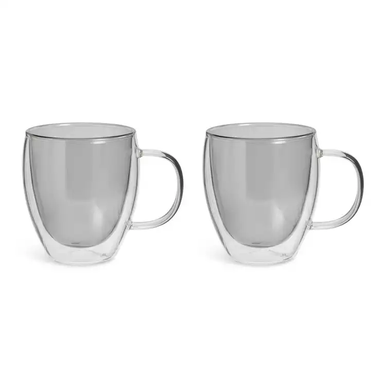 Habitat Double Walled Set of 2 Coffee Cup - Grey