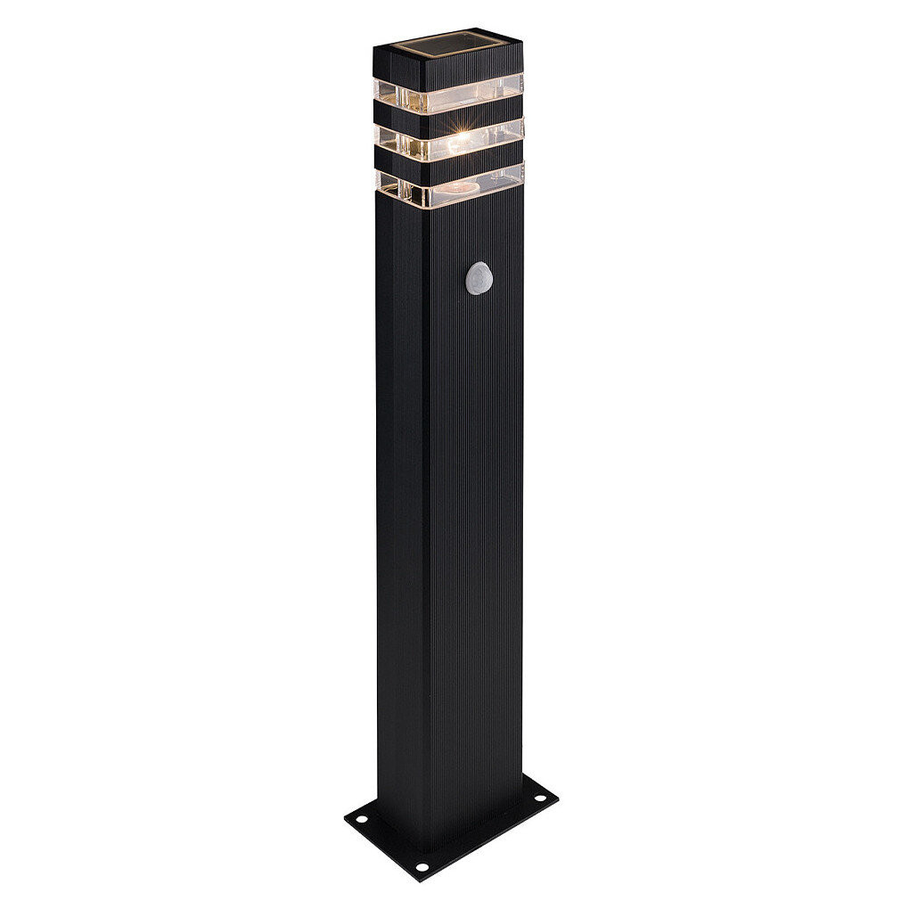 Lampa ogrodowa stojąca czarna RIO z czujnikiem 1xE27x40W IP54 Nowodvorski