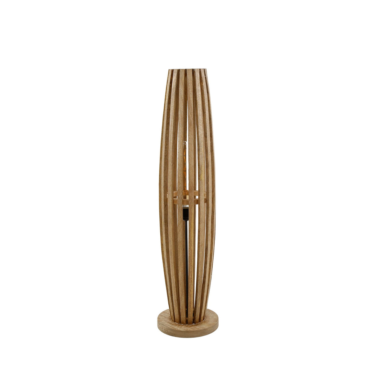 Giga Meubel Vloerlamp Orbit - Mangohout Naturel - 2-Lichts - 105x22x22cm