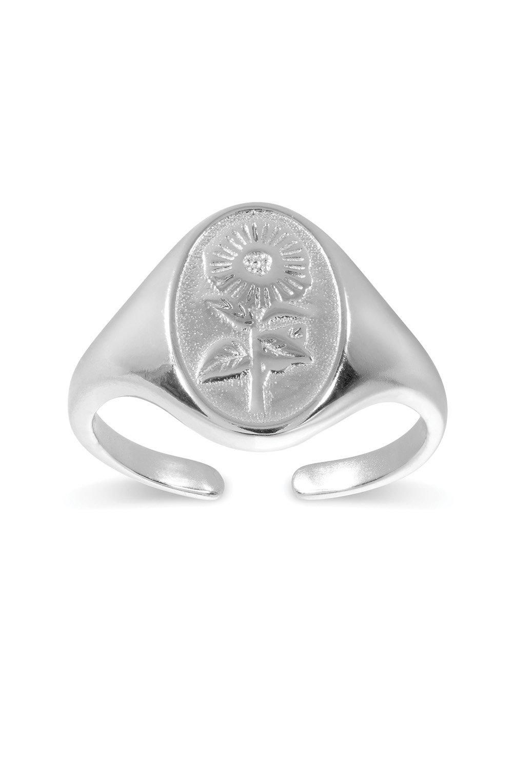 Elk & Bloom Silver Sunflower Ring