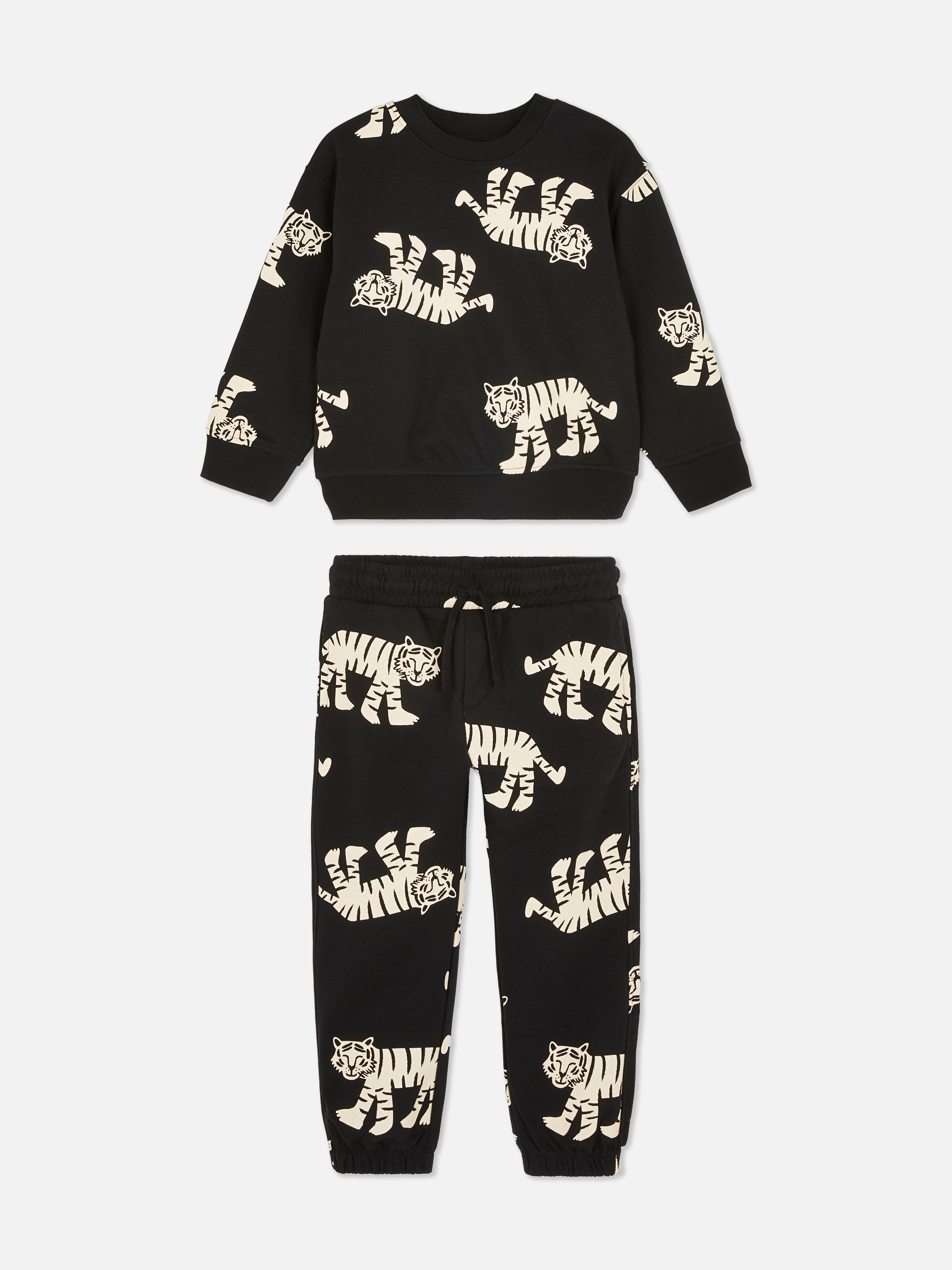 1.5-8yrs | Printed Sweatshirt and Sweatpants Set
