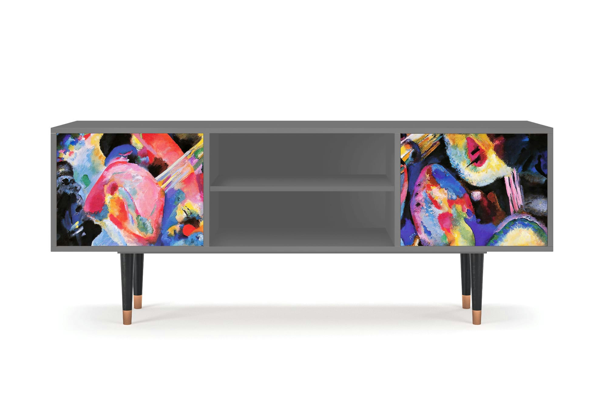KANDINSKY - Meuble TV  multicolore 2 portes L 170 cm