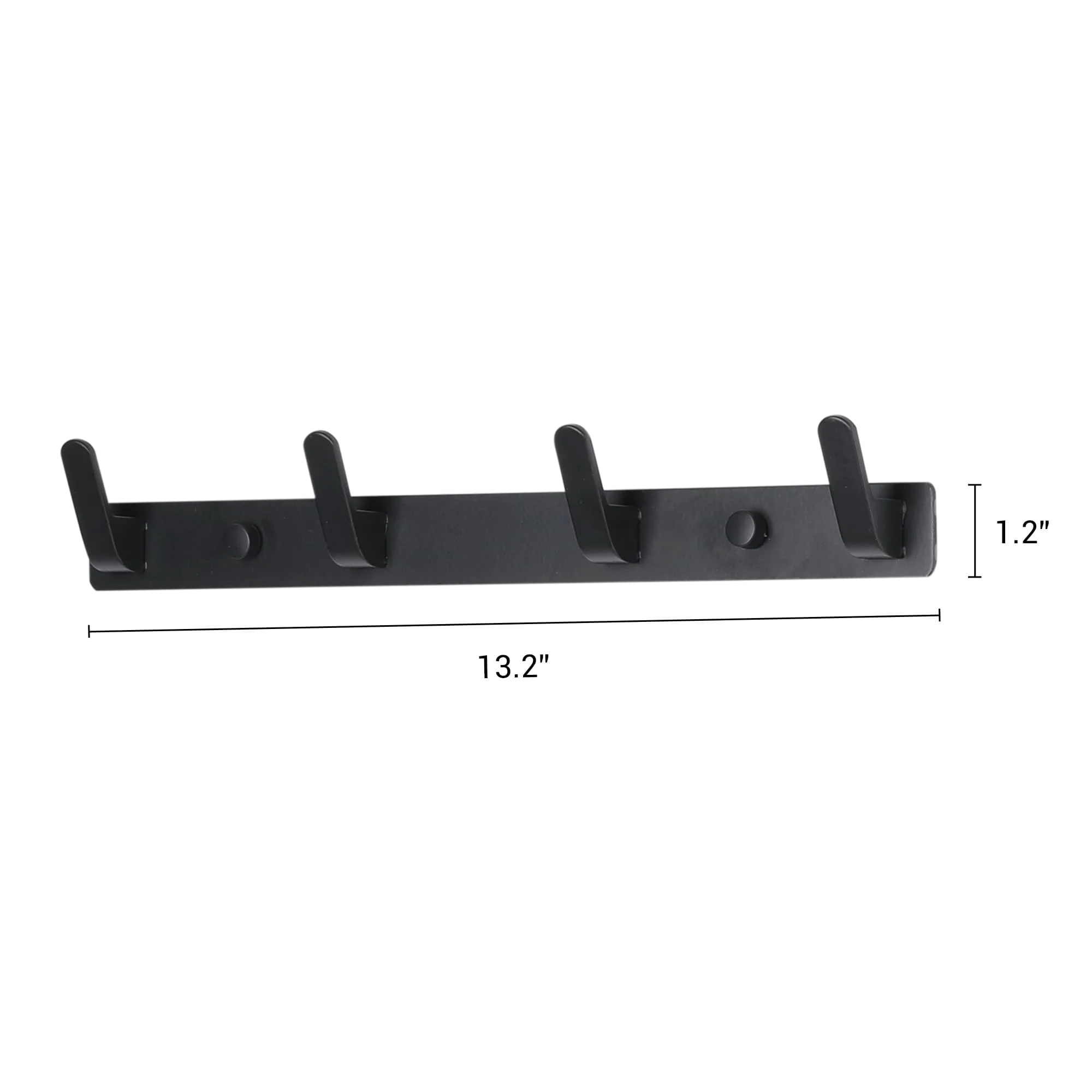 1 Pack Coat Rack Wall Mount, Hat Rack, Wall Hooks with 4 Hooks - 13.2*1.2in