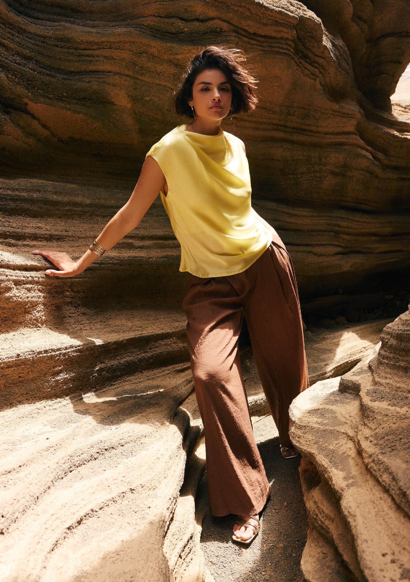 Wijde soepelvallende broek