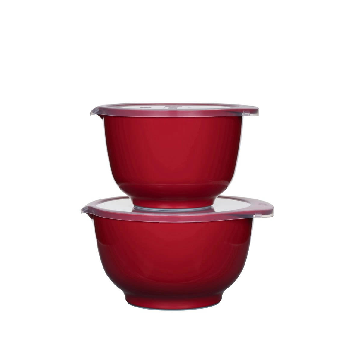 MARGRETHE - Ensemble saladiers en plastique rouge - Lot de 2