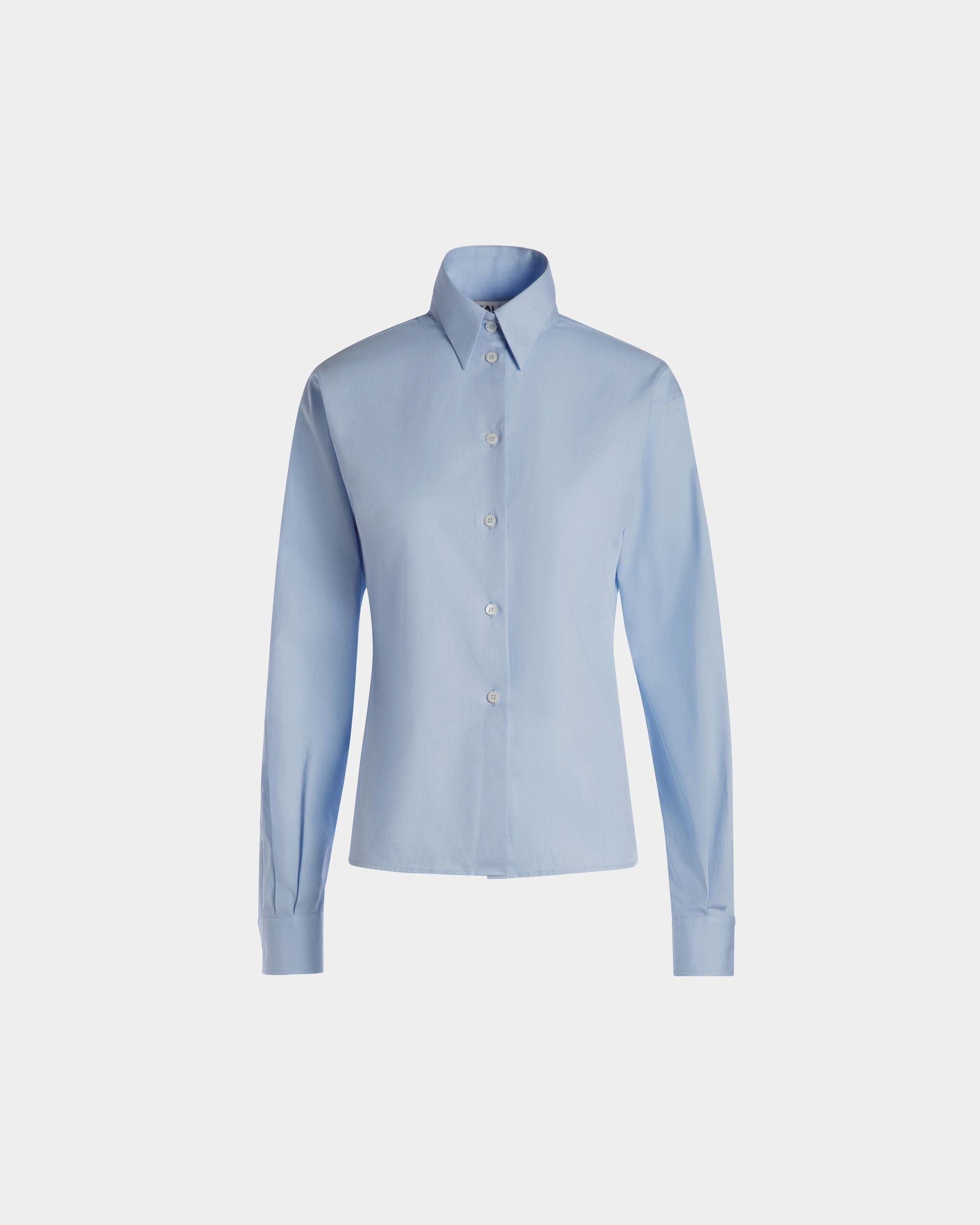 Langärmeliges Hemd Aus Baumwolle In Light Blue