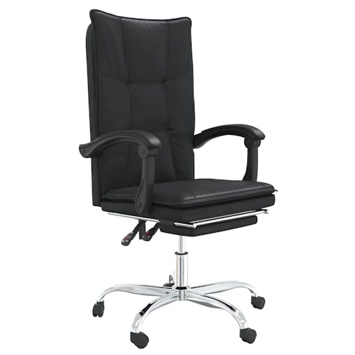 NNEVL Reclining Office Chair Black Faux Leather