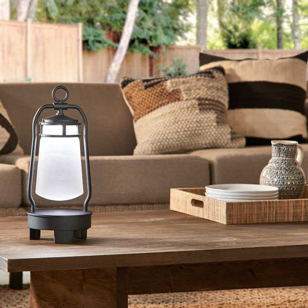 Lampa ogrodowa Lyndonteksturowana czerń-biała LED 1x3W 250lm IP44 Kichler