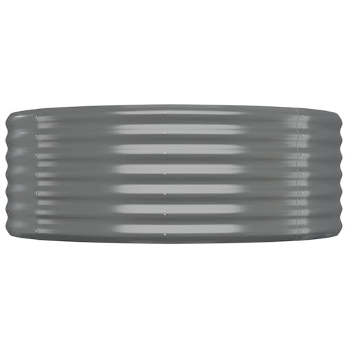 NNEVL Garden Raised Bed Powder-Coated Steel 322x100x36 cm Grey