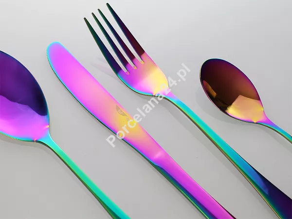 Komplet sztućców 24 cz. na 6 osób PINTINOX - Royal Princess Rainbow (2.0 mm) 23.2CU0.7091.K24