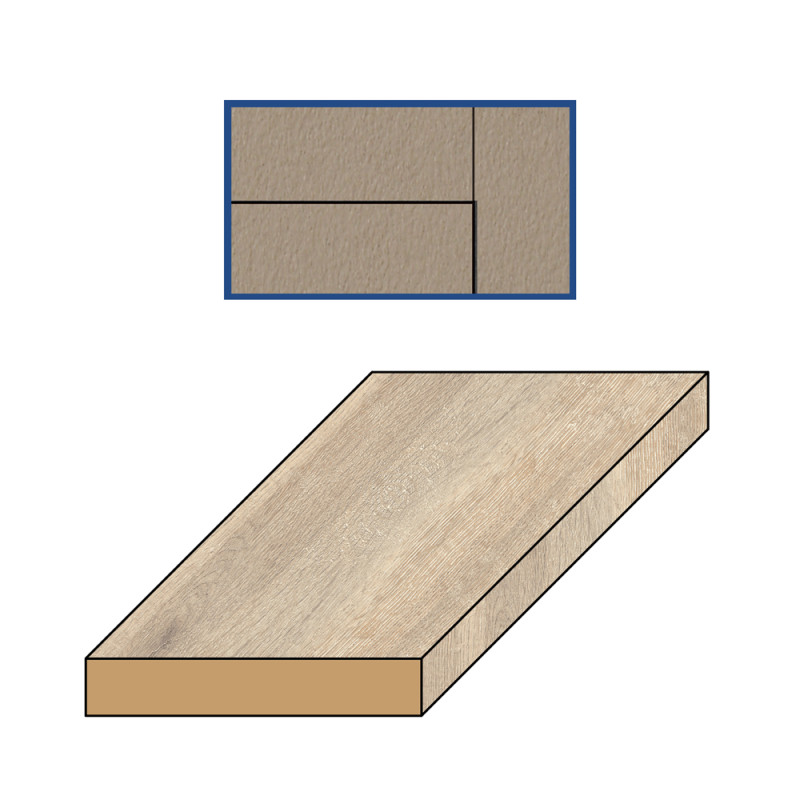 Chambranle Mont Blanc Vertical beige sable 0,8 x 6,5 x 210 cm THYS