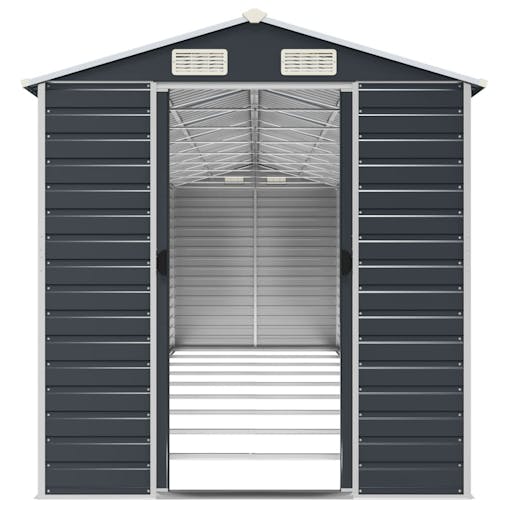 NNEVL Garden Shed Anthracite 191x810x198 cm Galvanised Steel