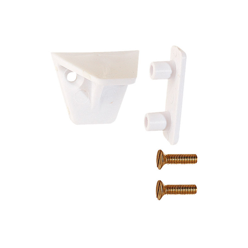 Equerre d'arrêt en PVC blanche 2 pièces TEKNIBOX