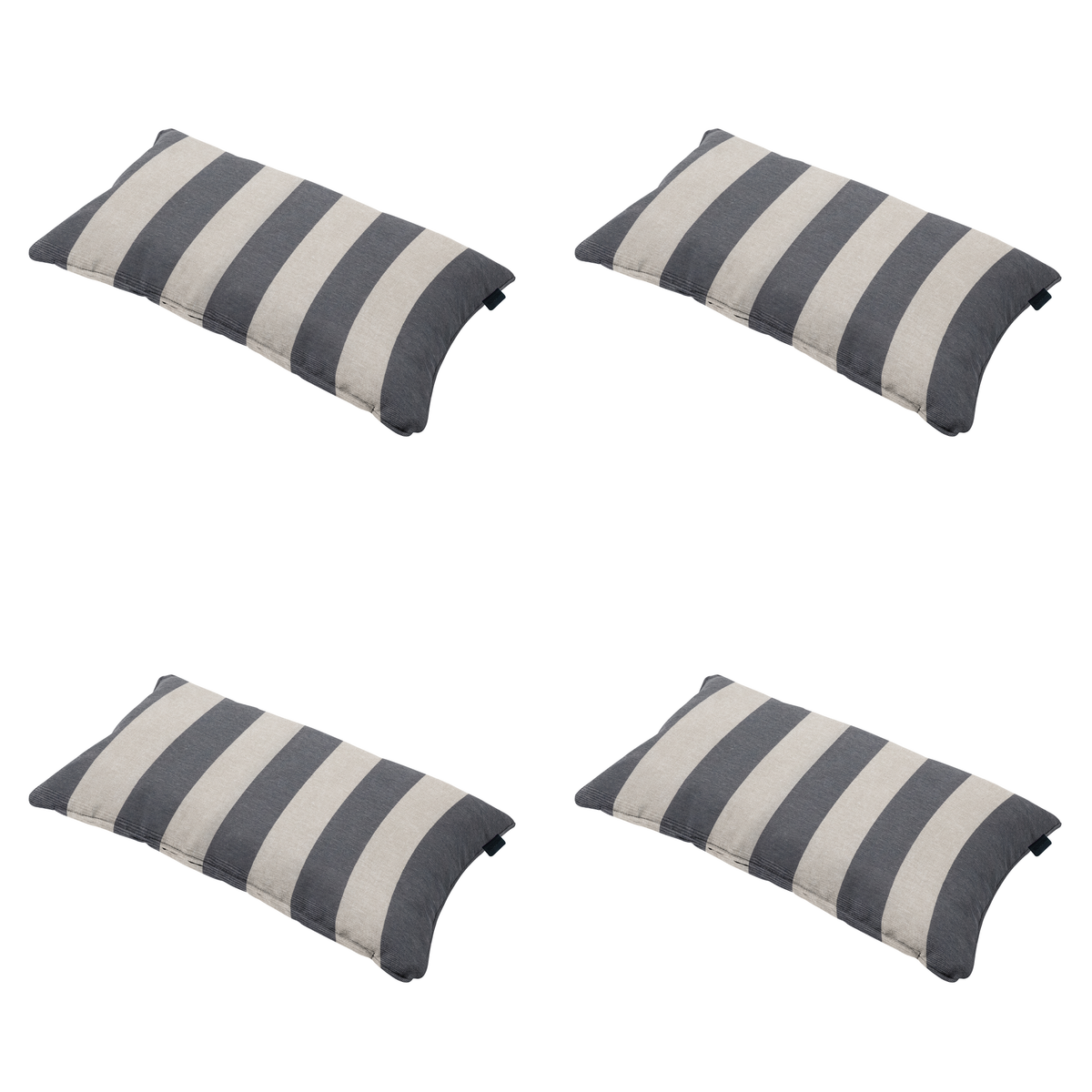 Madison sierkussen Amora - grijs - 30x50x10cm - set van 4