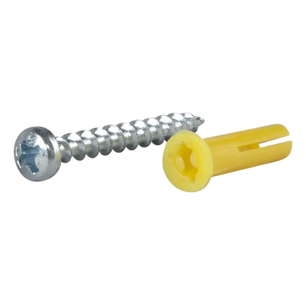 SKRUE OG PLUGG ESSVE GUL 5,5X25MM 8STK