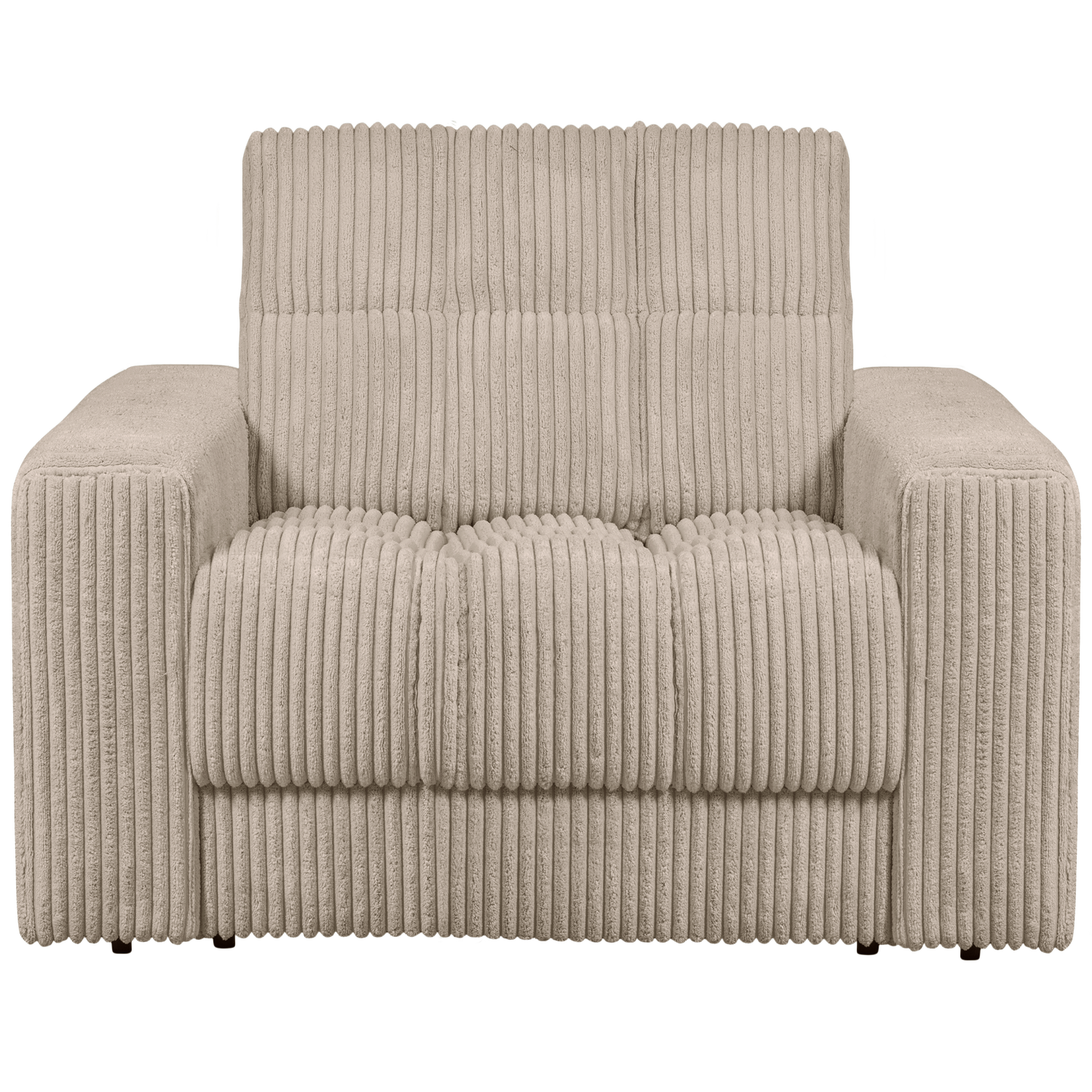 WOOOD fauteuil Second Date - Grove Ribstof - Travertin - 78x103x99