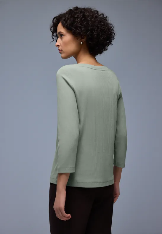 Shirt in Rippstruktur
