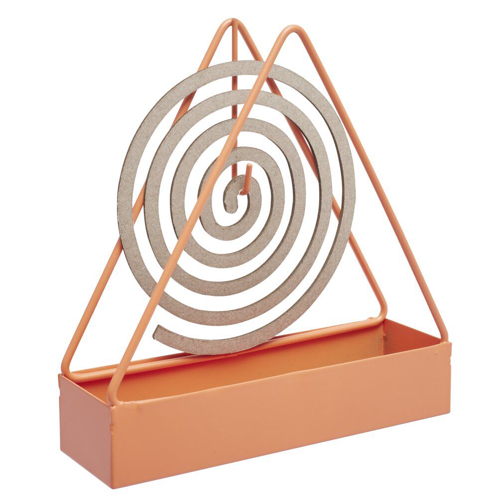 Support en métal rouge pour spirale encens anti-moustique 15x4,5xH15,5cm