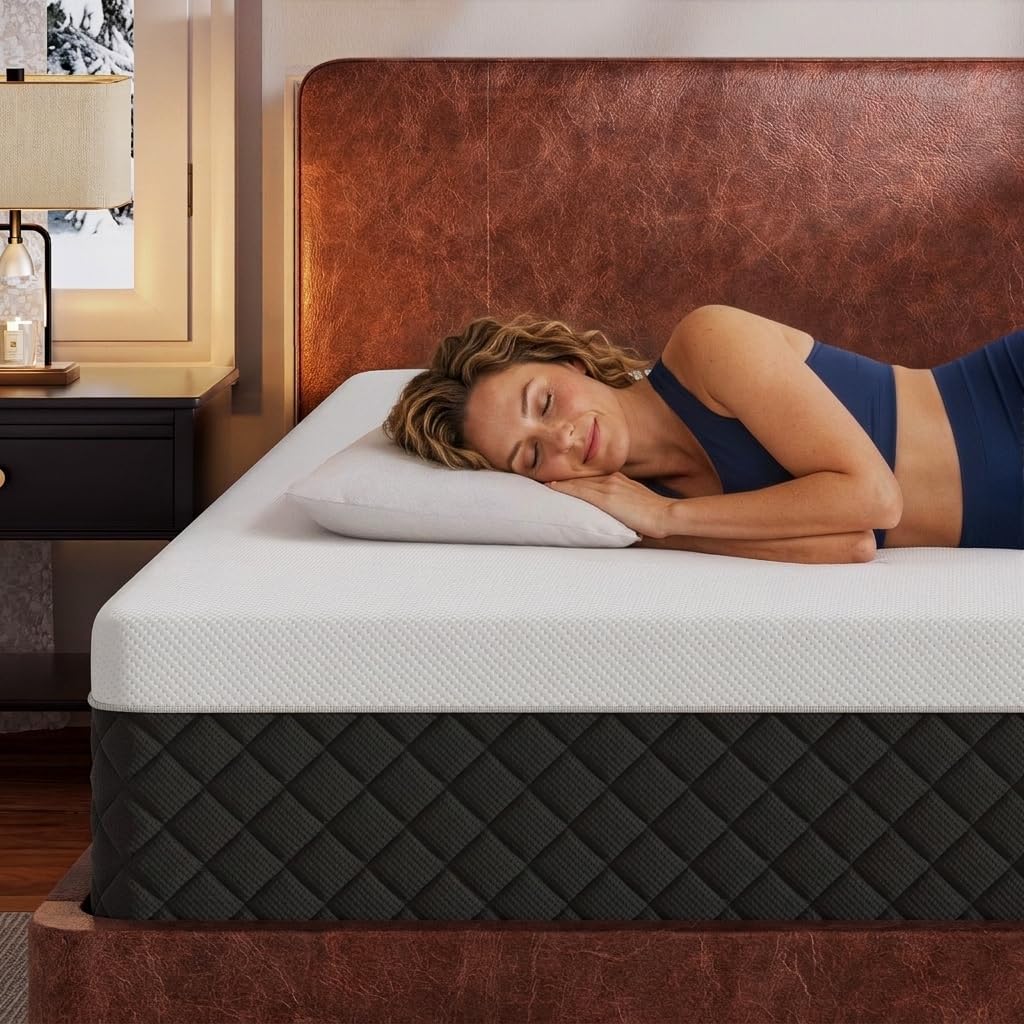 Queen Mattress, 14 Adaptive Memory Foam Mattress with High Density Foam & Breathable Knit Cover for Contouring Support & Pressure Relief, Bed Mattress in a Box, Non Toxic, Fiberglass Free