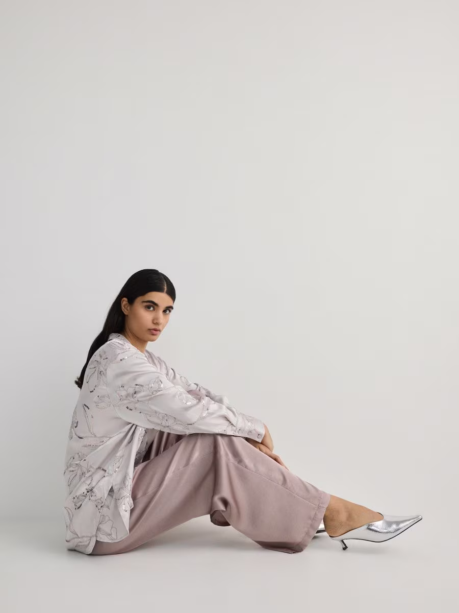 Viscose Rich Wide Leg Trousers
