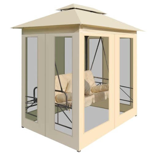 NNEVL Gazebo Convertible Swing Bench Cream White