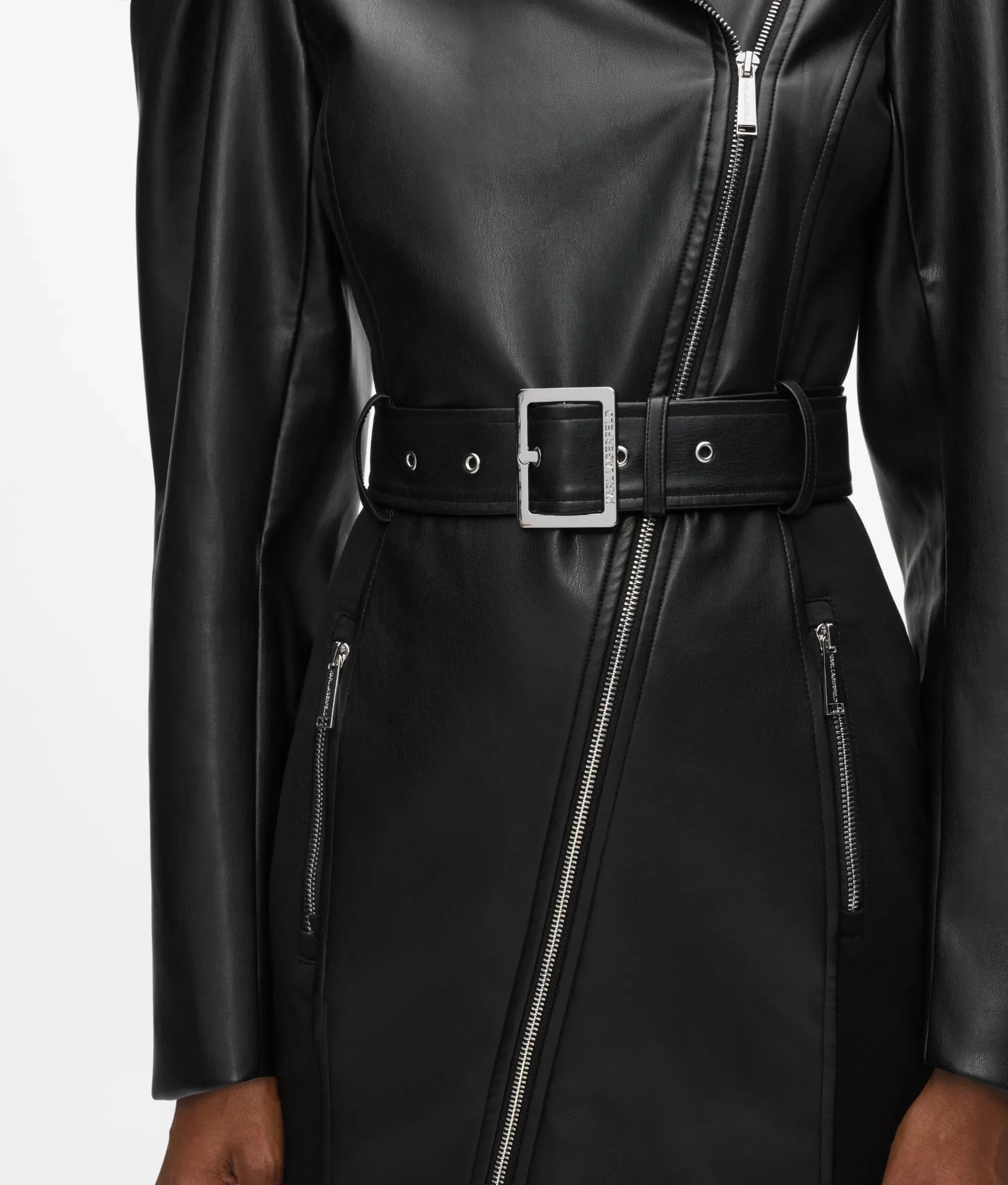 Robe esprit motard en simili-cuir